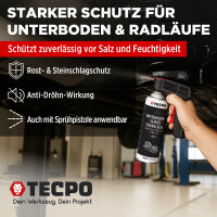 10x TECPO Unterbodenschutz überlackierbar schwarz, 500 ml