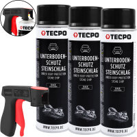 3x TECPO Unterbodenschutz überlackierbar schwarz,...