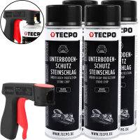 4x TECPO Unterbodenschutz überlackierbar schwarz,...