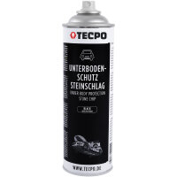 4x TECPO Unterbodenschutz überlackierbar schwarz, 500 ml + Pistolengriff