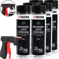6x TECPO Unterbodenschutz überlackierbar schwarz,...