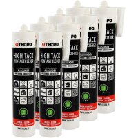 TECPO Montagekleber HIGH TACK Baukleber, 8x 455g Kleber +...