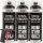 3x TECPO 1K Farbspray Schwarz Teppich / Fußmatten, 400 ml + Sprühpistole
