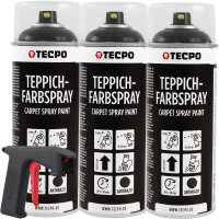 3x TECPO 1K Farbspray Anthrazit Teppich /...