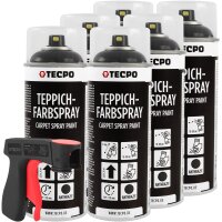 6x TECPO 1K Farbspray Anthrazit Teppich /...