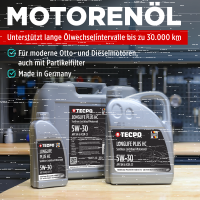 6L TECPO 5W-30 LONGLIFE PLUS MOTORÖL für VW 504.00 507.00 MB 229.31 229.51 BMW LL-04 C30