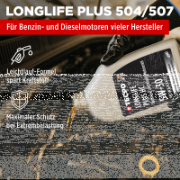 6L TECPO 5W-30 LONGLIFE PLUS MOTORÖL für VW 504.00 507.00 MB 229.31 229.51 BMW LL-04 C30