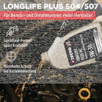 9L TECPO 5W-30 LONGLIFE PLUS MOTORÖL für VW 504.00 507.00 MB 229.31 229.51 BMW LL-04 C30