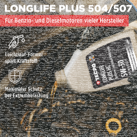 2x 5L TECPO 5W-30 LONGLIFE PLUS MOTORÖL für VW 504.00 507.00 MB 229.31 229.51 BMW LL-04 C30