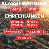 2x 5L TECPO 5W-30 LONGLIFE PLUS MOTORÖL für VW 504.00 507.00 MB 229.31 229.51 BMW LL-04 C30