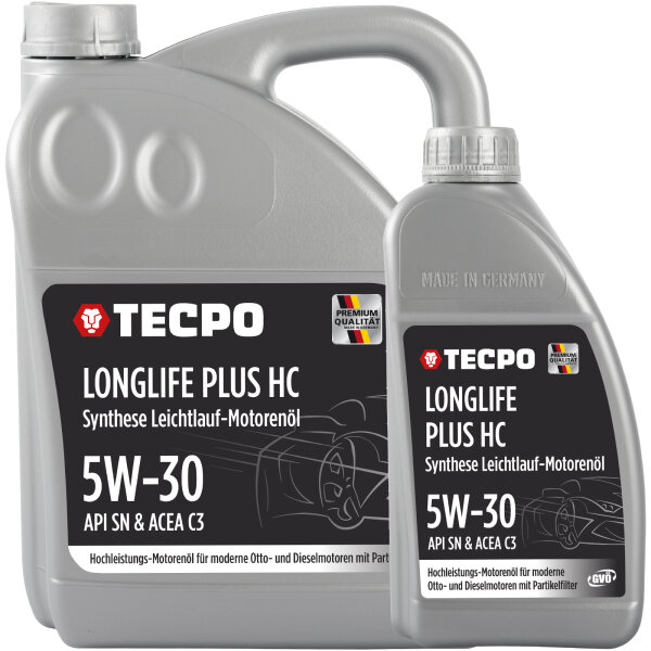 6L TECPO 5W-30 LONGLIFE PLUS MOTORÖL für VW 504.00 507.00 MB 229.31 229.51 BMW LL-04 C30