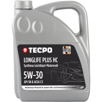 5L TECPO 5W-30 LONGLIFE PLUS MOTORÖL für VW 504.00 507.00 MB 229.31 229.51 BMW LL-04 C30 + Motorspülung Motor Flush Motorreiniger 300 ml
