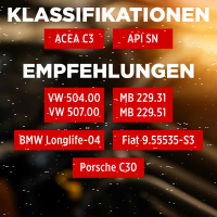 5L TECPO 5W-30 LONGLIFE PLUS MOTORÖL für VW 504.00 507.00 MB 229.31 229.51 BMW LL-04 C30 + Motor Doctor Motoröl Anti-Verschleißschutz, 300 ml