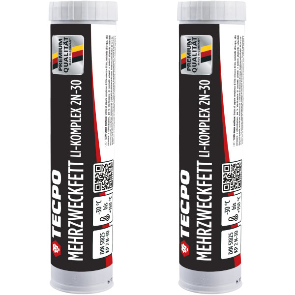 TECPO Mehrzweckfett 2x400g Hochleistungs Li-Komplex Schmierfett KP 2N-30 Lithium Fett