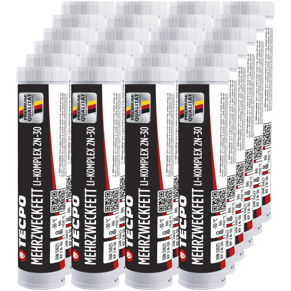 TECPO Mehrzweckfett 24x400g Hochleistungs Li-Komplex Schmierfett KP 2N-30 Lithium Fett