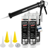 TECPO Scheibenkleber MS-Polymer 4x 290 ml + Einhand...