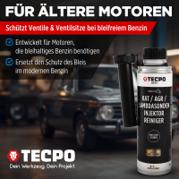 TECPO Benzinkur Set – KAT/AGR & Injektor Reiniger + Benzinsystem Reiniger (2x 300 ml)