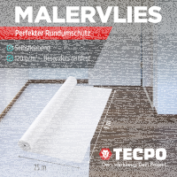 TECPO Abdeckvlies Malervlies 25m Schutzvlies 120g/m²...