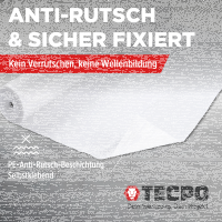 TECPO Abdeckvlies Malervlies 25m Schutzvlies 120g/m² selbstklebende Vlies-Rolle