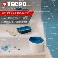 TECPO Abdeckvlies Malervlies 25m Schutzvlies 120g/m² selbstklebende Vlies-Rolle