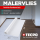 TECPO Abdeckvlies Malervlies 25m Schutzvlies 120g/m² selbstklebende Vlies-Rolle