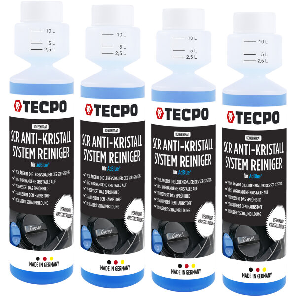 4x TECPO SCR Anti-Kristall Additiv Konzentrat AdBlue® 250 ml