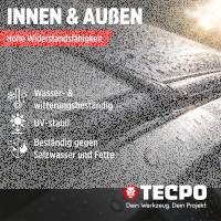 5x TECPO Universal Klebe- und Dichtstoff FLEX SEAL 522 SCHWARZ 1K MS-Polymer UV-stabil und witterungsbeständig