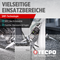 6x TECPO Universal Klebe- und Dichtstoff FLEX SEAL 522 SCHWARZ 1K MS-Polymer UV-stabil und witterungsbeständig