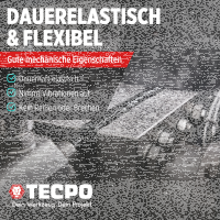 8x TECPO Universal Klebe- und Dichtstoff FLEX SEAL 522 SCHWARZ 1K MS-Polymer UV-stabil und witterungsbeständig