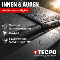 8x TECPO Universal Klebe- und Dichtstoff FLEX SEAL 522 SCHWARZ 1K MS-Polymer UV-stabil und witterungsbeständig