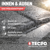 12x TECPO Universal Klebe- und Dichtstoff FLEX SEAL 522 SCHWARZ 1K MS-Polymer UV-stabil und witterungsbeständig