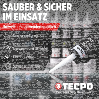 12x TECPO Universal Klebe- und Dichtstoff FLEX SEAL 522 SCHWARZ 1K MS-Polymer UV-stabil und witterungsbeständig