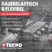 1x TECPO Universal Klebe- und Dichtstoff FLEX SEAL 522 SCHWARZ 1K MS-Polymer UV-stabil und witterungsbeständig + Alu-Kartuschenpresse 220 mm