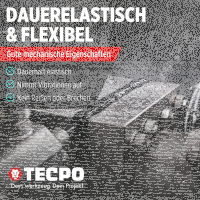 3x TECPO Universal Klebe- und Dichtstoff FLEX SEAL 522 SCHWARZ 1K MS-Polymer UV-stabil und witterungsbeständig + Alu-Kartuschenpresse 220 mm