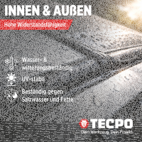 3x TECPO Universal Klebe- und Dichtstoff FLEX SEAL 522 SCHWARZ 1K MS-Polymer UV-stabil und witterungsbeständig + Alu-Kartuschenpresse 220 mm
