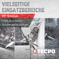 3x TECPO Universal Klebe- und Dichtstoff FLEX SEAL 522 SCHWARZ 1K MS-Polymer UV-stabil und witterungsbeständig + Alu-Kartuschenpresse 220 mm