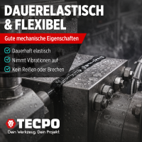 4x TECPO Universal Klebe- und Dichtstoff FLEX SEAL 522 SCHWARZ 1K MS-Polymer UV-stabil und witterungsbeständig + Alu-Kartuschenpresse 220 mm