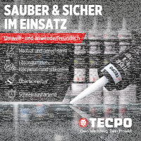 4x TECPO Universal Klebe- und Dichtstoff FLEX SEAL 522 SCHWARZ 1K MS-Polymer UV-stabil und witterungsbeständig + Alu-Kartuschenpresse 220 mm