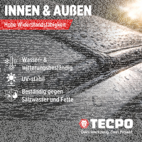 5x TECPO Universal Klebe- und Dichtstoff FLEX SEAL 522 SCHWARZ 1K MS-Polymer UV-stabil und witterungsbeständig + Alu-Kartuschenpresse 220 mm
