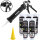 5x TECPO Universal Klebe- und Dichtstoff FLEX SEAL 522 SCHWARZ 1K MS-Polymer UV-stabil und witterungsbeständig + Alu-Kartuschenpresse 220 mm