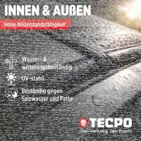6x TECPO Universal Klebe- und Dichtstoff FLEX SEAL 522 SCHWARZ 1K MS-Polymer UV-stabil und witterungsbeständig + Alu-Kartuschenpresse 220 mm