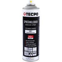 3x TECPO Sprühkleber 110°C  Wärmestand mit Hohe Anfangshaftung Spezial Kleber Industriekleber Alleskleber + Sprühpistole für Spraydosen Aerosol-Dosen