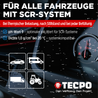 TECPO AdBlue® mit Ausgießer 10 Liter SCR Harnstofflösung + SCR Anti-Kristall Additiv Konzentrat AdBlue® 250 ml