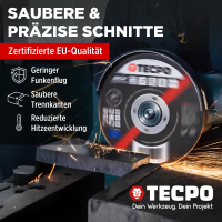 TECPO Trennscheiben Ø 125 / 180 / 230 mm Flexscheiben für Edelstahl INOX Stahl