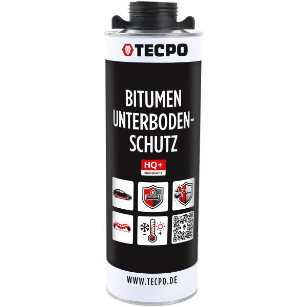 TECPO Unterbodenschutz schwarz Bitumen Steinschlagschutz, 1 Liter