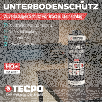 TECPO Unterbodenschutz schwarz Bitumen Steinschlagschutz, 1 Liter