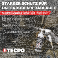 TECPO Unterbodenschutz schwarz Bitumen Steinschlagschutz, 1 Liter