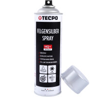 6x TECPO Felgensilber-Spray Felgenlack Lackspray, 500 ml