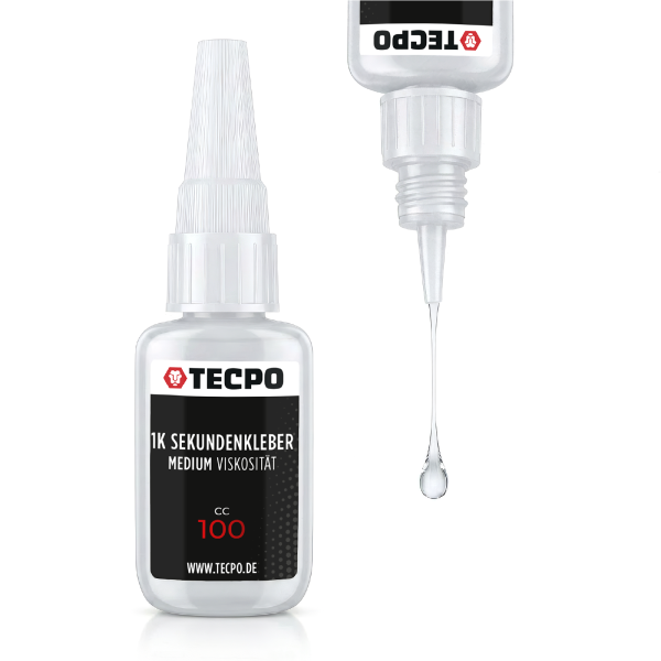 TECPO 1K Sekundenkleber dünnflüssig 20g extra stark Superkleber Cyanacrylat Klebstoff