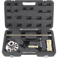 TECPO 3in1 Hydraulischer Ausdrücker-Satz für Antriebswellen Radlager, 98-125 mm + Kraft-Steckschlüssel- und Bit-Satz